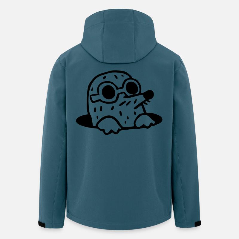 cooler Maulwurf - Recycelte Männer Softshell-Jacke von Stanley/Stella - Dunkles Petrol