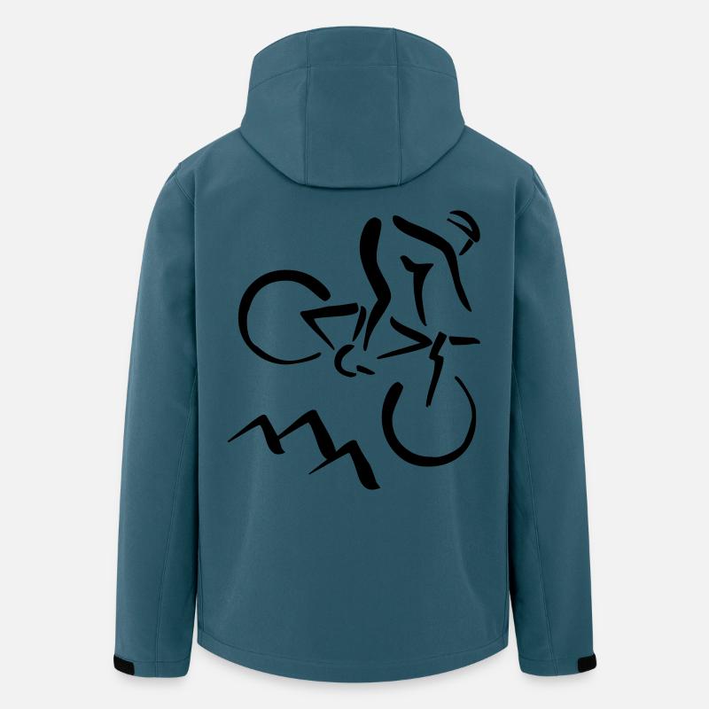 Mountainbiker - Recycelte Männer Softshell-Jacke von Stanley/Stella - Dunkles Petrol