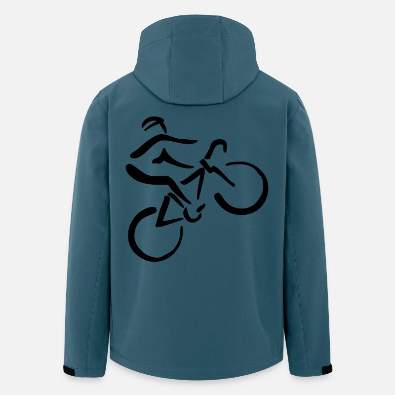 Fahrrad Fahrer - Recycelte Männer Softshell-Jacke von Stanley/Stella - Dunkles Petrol