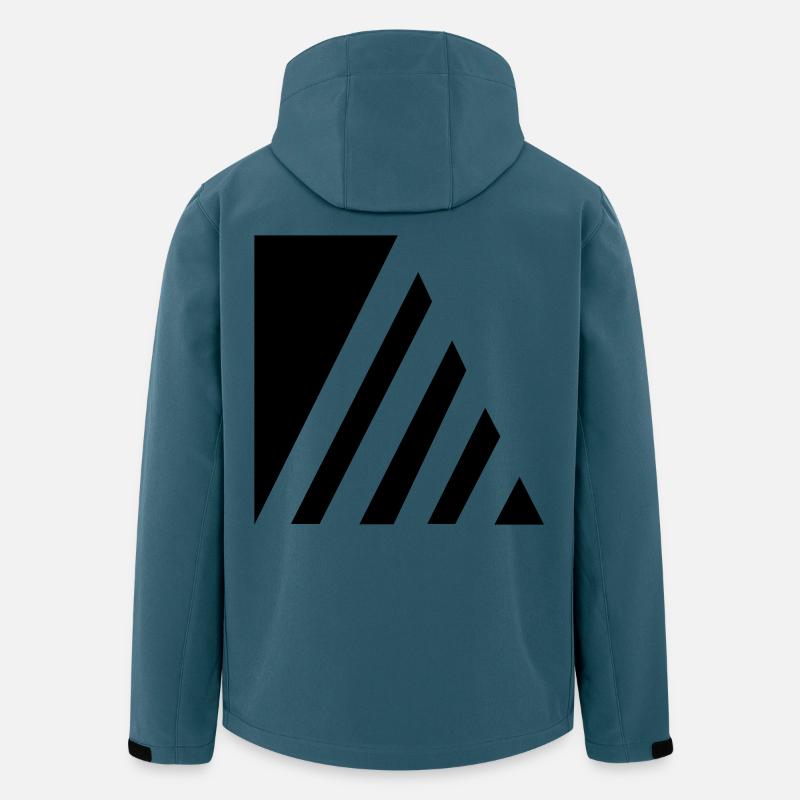 Rayures élégantes - Veste softshell homme en polyester recyclé Stanley/Stella - bleu pétrole foncé