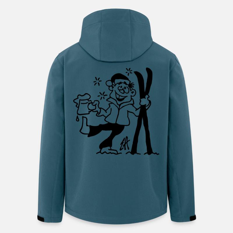 Apres-ski - Recycelte Männer Softshell-Jacke von Stanley/Stella - Dunkles Petrol