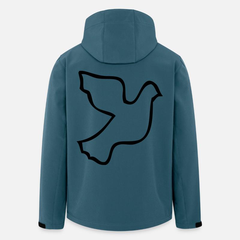 Friedenstaube - Recycelte Männer Softshell-Jacke von Stanley/Stella - Dunkles Petrol