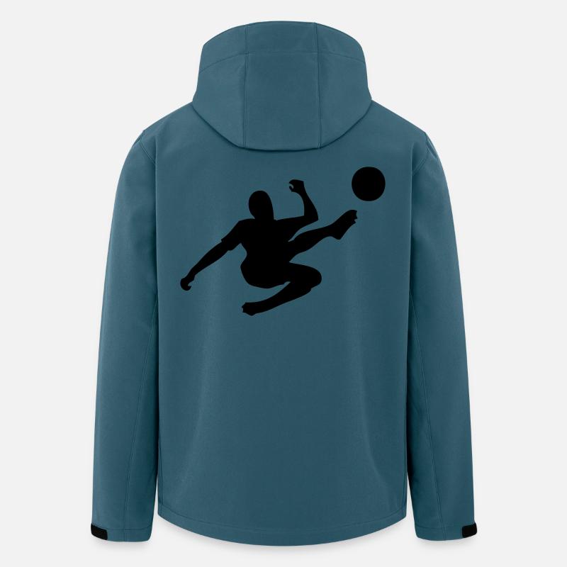 Fussball Fallrückzieher - Recycelte Männer Softshell-Jacke von Stanley/Stella - Dunkles Petrol