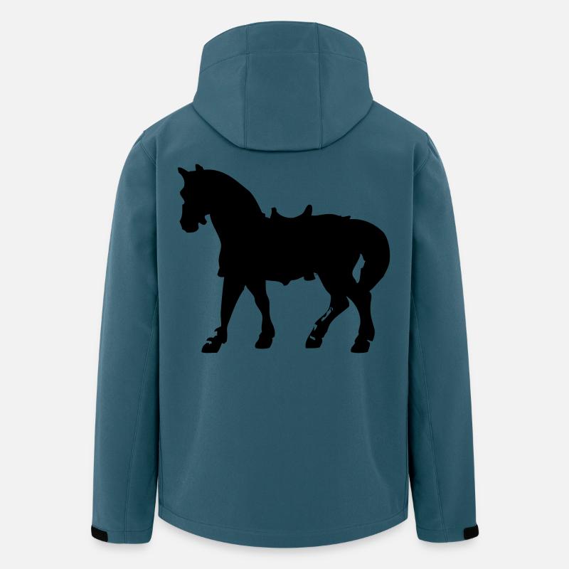Pferd - Recycelte Männer Softshell-Jacke von Stanley/Stella - Dunkles Petrol