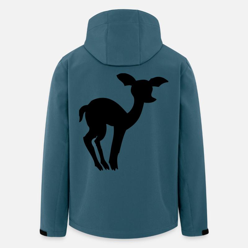 Scheues Reh - Recycelte Männer Softshell-Jacke von Stanley/Stella - Dunkles Petrol