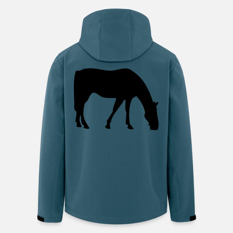 Pferd - Recycelte Männer Softshell-Jacke von Stanley/Stella - Dunkles Petrol