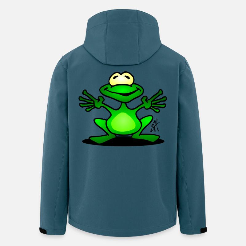 Frosch - Recycelte Männer Softshell-Jacke von Stanley/Stella - Dunkles Petrol