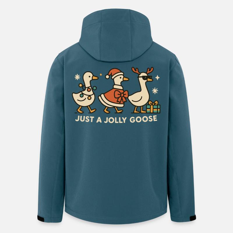 Weihnachten Just A Jolly Goose Lustiger Weihnachtsmann - Recycelte Männer Softshell-Jacke von Stanley/Stella - Dunkles Petrol