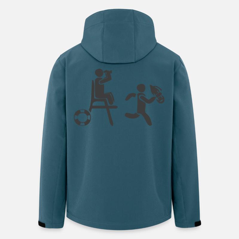 Rettungsschwimmer - Recycelte Männer Softshell-Jacke von Stanley/Stella - Dunkles Petrol