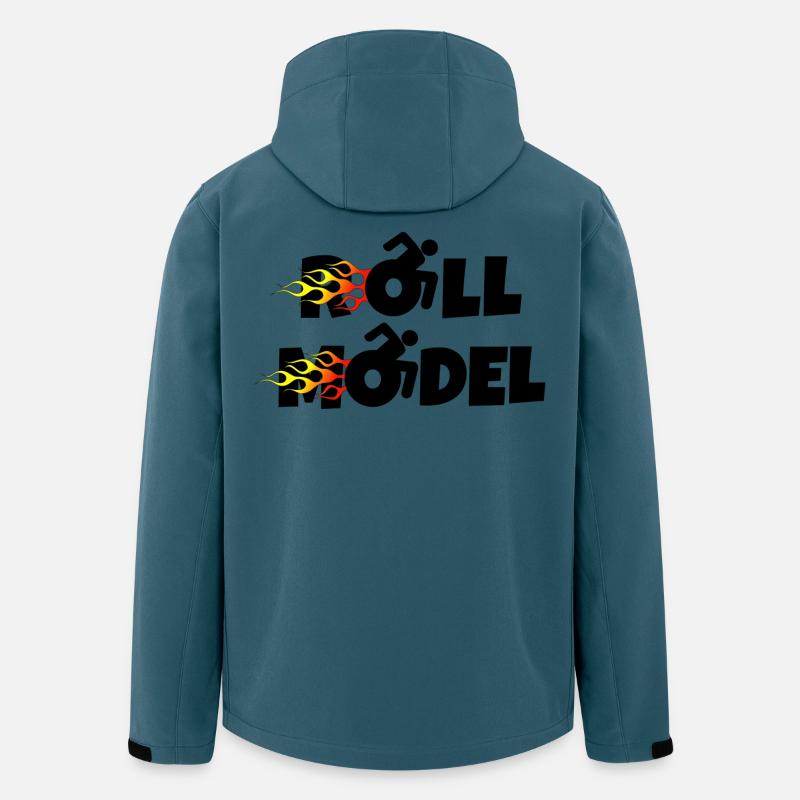 Jeder Rollstuhlfahrer ist ein Rollenmodell. Flammen* - Recycelte Männer Softshell-Jacke von Stanley/Stella - Dunkles Petrol