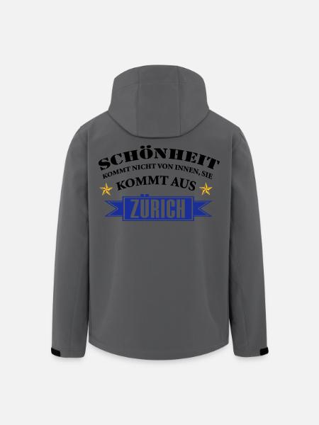 Beauté de Zurich - Veste softshell homme en polyester recyclé Stanley/Stella - bleu pétrole foncé