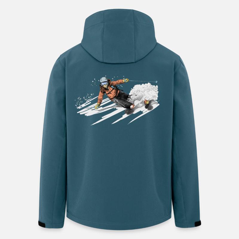 ski - Recycelte Männer Softshell-Jacke von Stanley/Stella - Dunkles Petrol