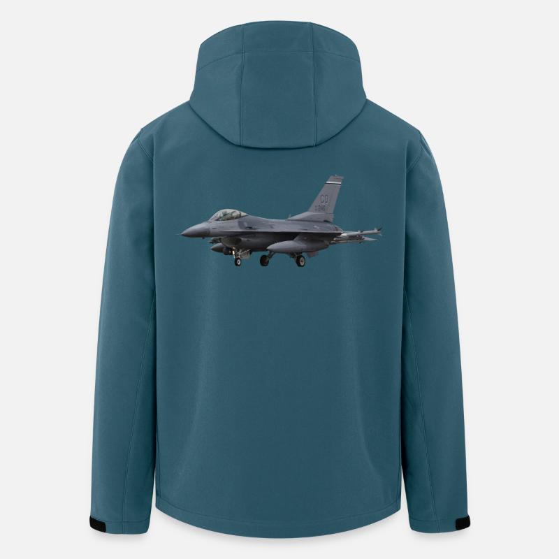 F-16 Fighting Falcon - Recycelte Männer Softshell-Jacke von Stanley/Stella - Dunkles Petrol