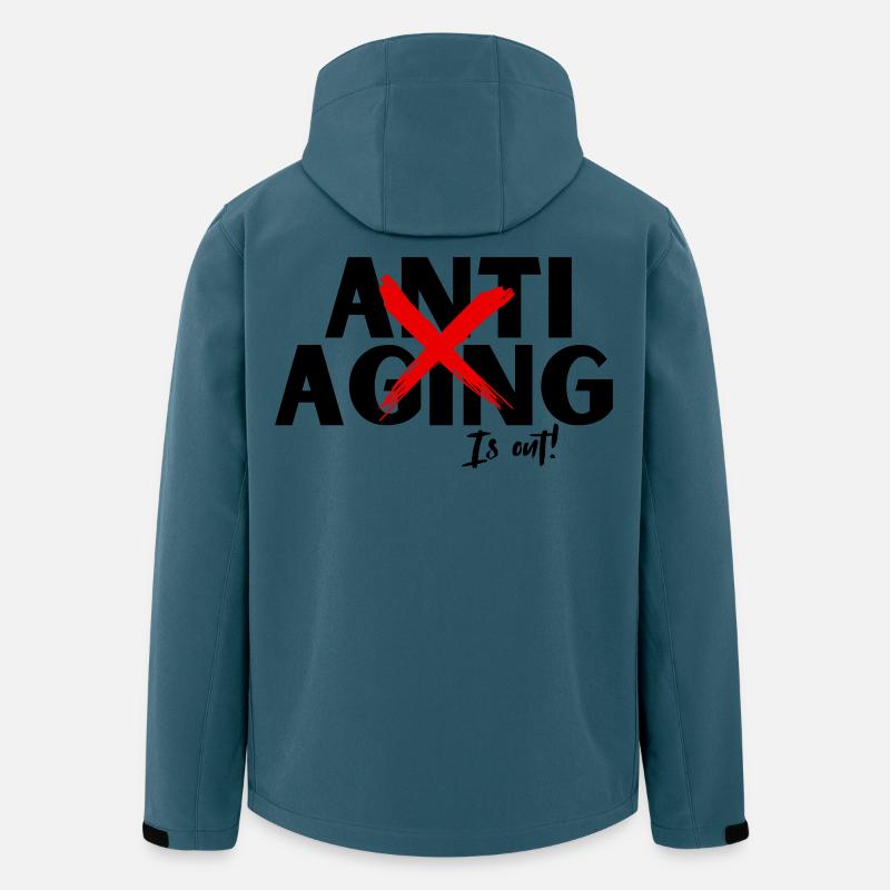Anti Aging is out, Proving ist die Devise - Recycelte Männer Softshell-Jacke von Stanley/Stella - Dunkles Petrol