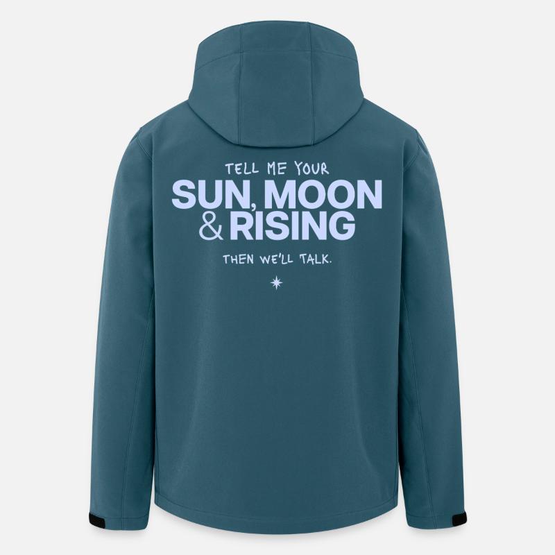 Sonne Mond Rising Spruch - Recycelte Männer Softshell-Jacke von Stanley/Stella - Dunkles Petrol