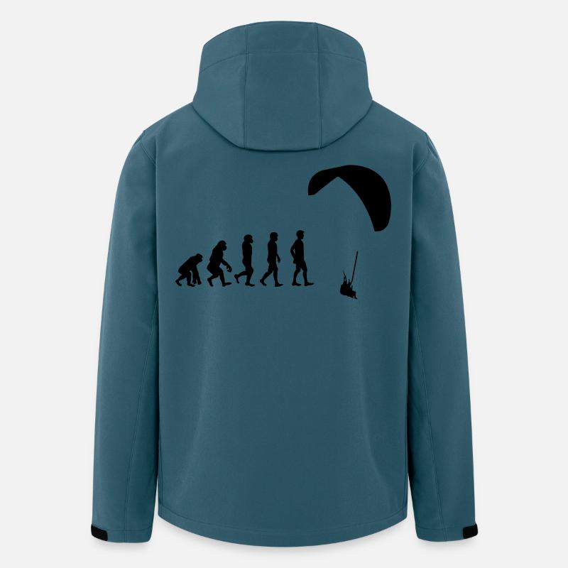 Planeur de l’évolution - Veste softshell homme en polyester recyclé Stanley/Stella - bleu pétrole foncé