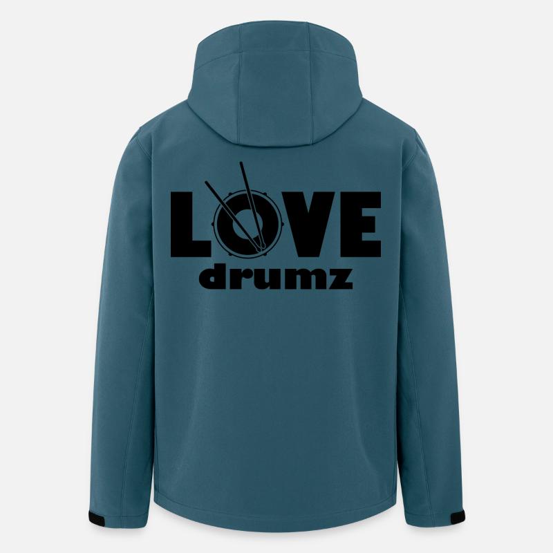 Liebe Drumz - Recycelte Männer Softshell-Jacke von Stanley/Stella - Dunkles Petrol