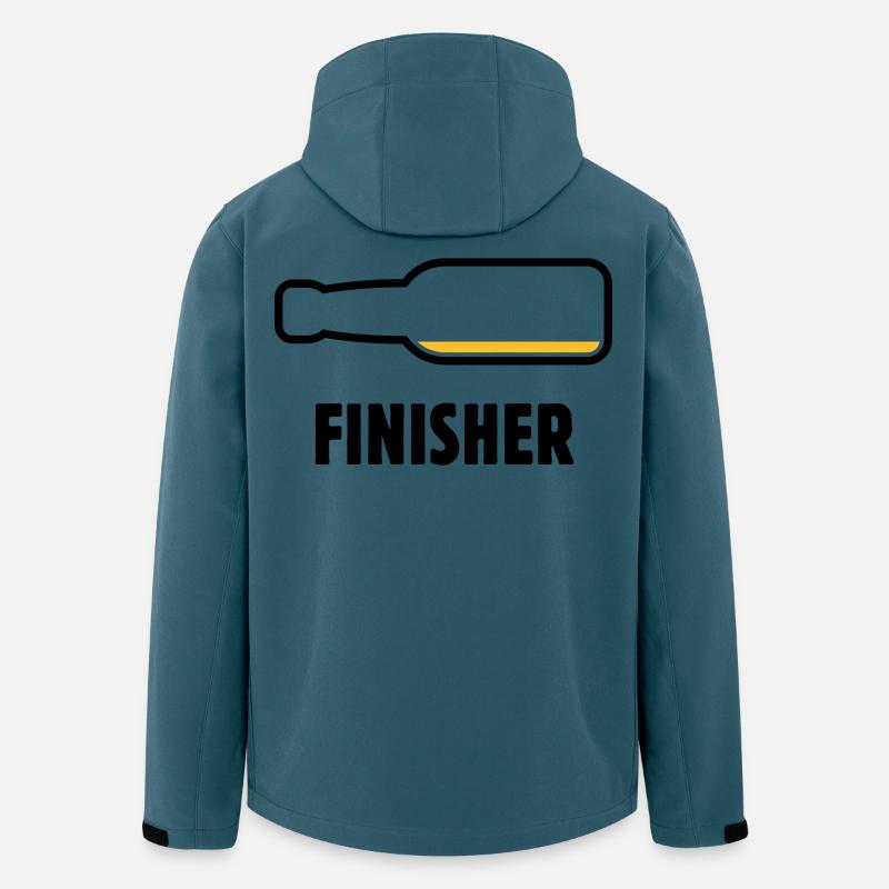 Finisher (Bier / Bierchen / Biertrinker / POS 2C) - Recycelte Männer Softshell-Jacke von Stanley/Stella - Dunkles Petrol