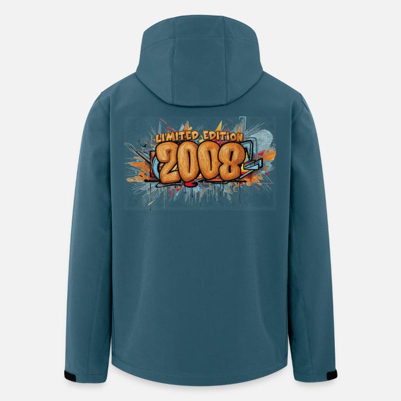 Édition limitée 2008 Graffiti - Veste softshell homme en polyester recyclé Stanley/Stella - bleu pétrole foncé