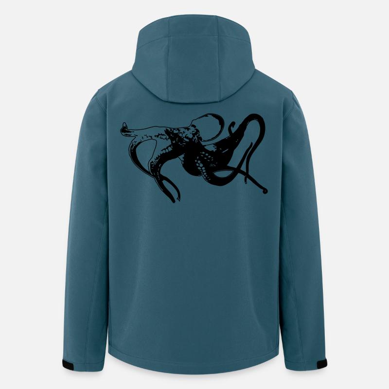 Oktopus - Kraken - Recycelte Männer Softshell-Jacke von Stanley/Stella - Dunkles Petrol