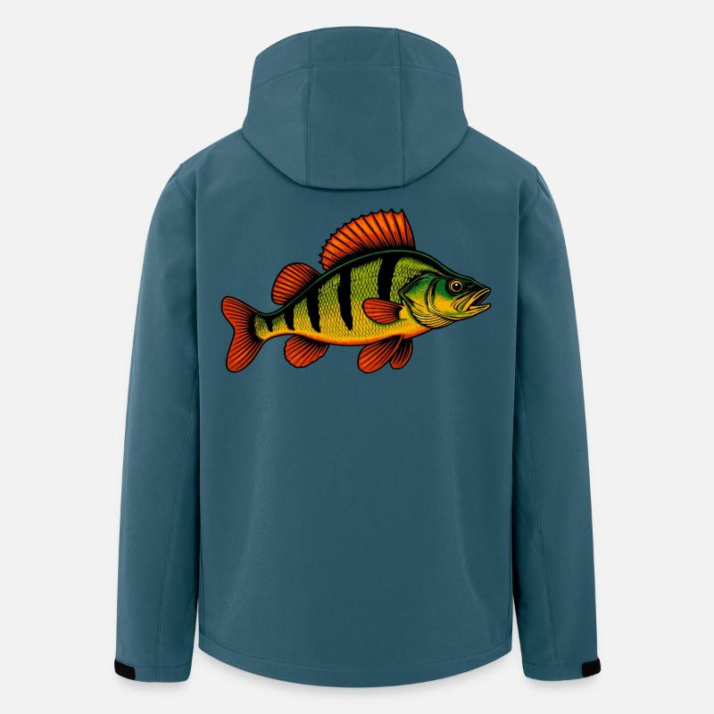 Barsch Flussbarsch Barschangeln Barsche Barsch - Recycelte Männer Softshell-Jacke von Stanley/Stella - Dunkles Petrol