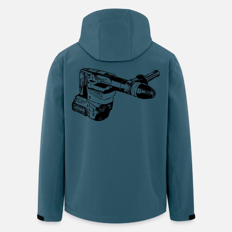 Akku Stemmhammer - Recycelte Männer Softshell-Jacke von Stanley/Stella - Dunkles Petrol