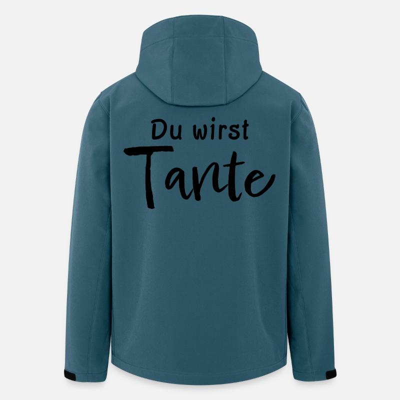 Du wirst Tante - Recycelte Männer Softshell-Jacke von Stanley/Stella - Dunkles Petrol