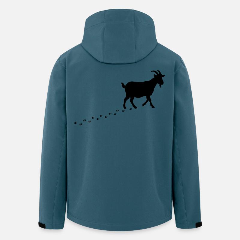 Ziege Fussspuren Hufe - Recycelte Männer Softshell-Jacke von Stanley/Stella - Dunkles Petrol