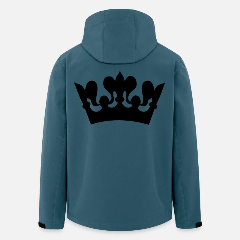 Image d’un dessin de couronne # - Veste softshell homme en polyester recyclé Stanley/Stella - bleu pétrole foncé