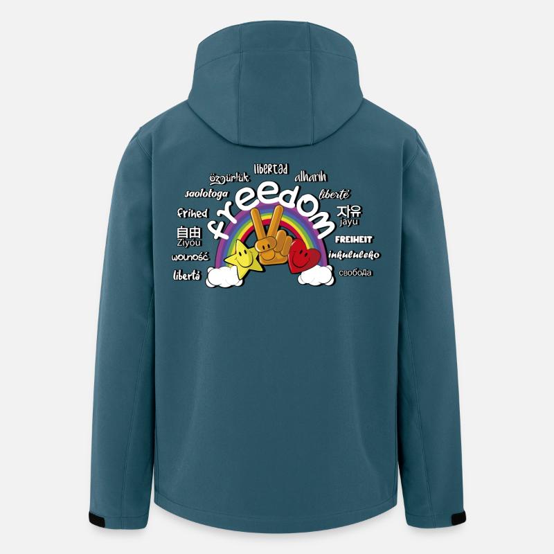 regenbogen - Recycelte Männer Softshell-Jacke von Stanley/Stella - Dunkles Petrol
