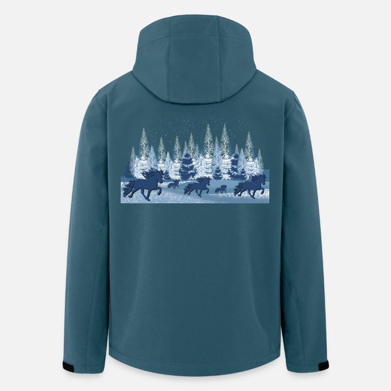 Winter landscape 2 with tölt - Men’s Recycled Softshell Jacket by Stanley/Stella - stargazer