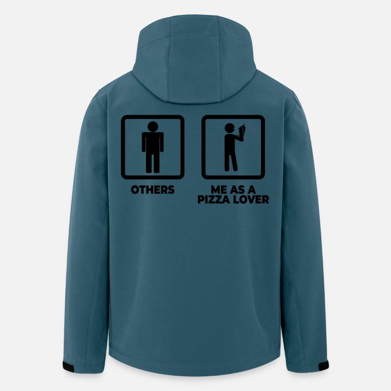 Pizza Strichfiguren - Recycelte Männer Softshell-Jacke von Stanley/Stella - Dunkles Petrol