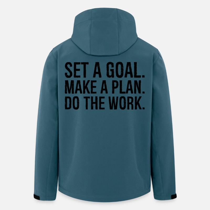 set a goal make a plan do the work - Men’s Recycled Softshell Jacket by Stanley/Stella - stargazer
