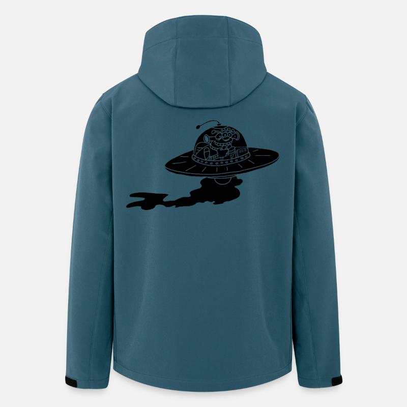 Außerirdisches Raumschiff (Schwarz) - Recycelte Männer Softshell-Jacke von Stanley/Stella - Dunkles Petrol