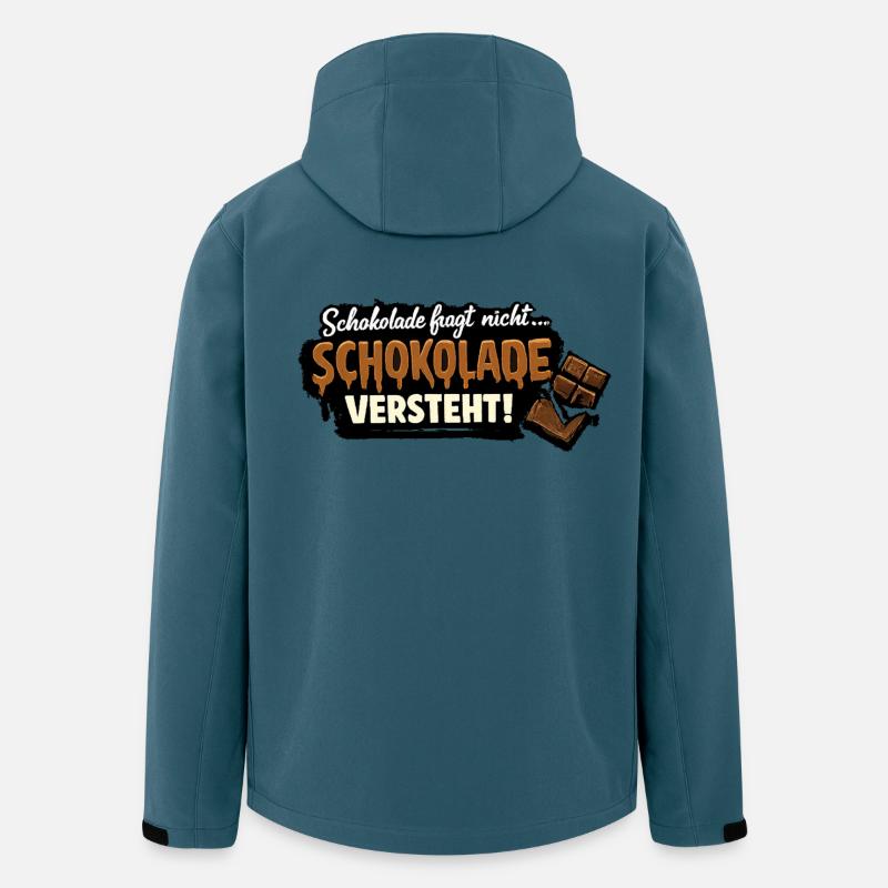 Schokolade versteht! - Recycelte Männer Softshell-Jacke von Stanley/Stella - Dunkles Petrol
