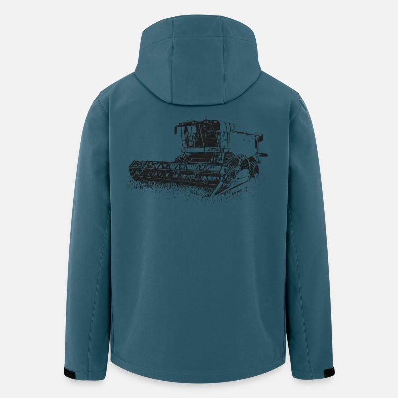 Mähdrescher Lexion 550 - Recycelte Männer Softshell-Jacke von Stanley/Stella - Dunkles Petrol