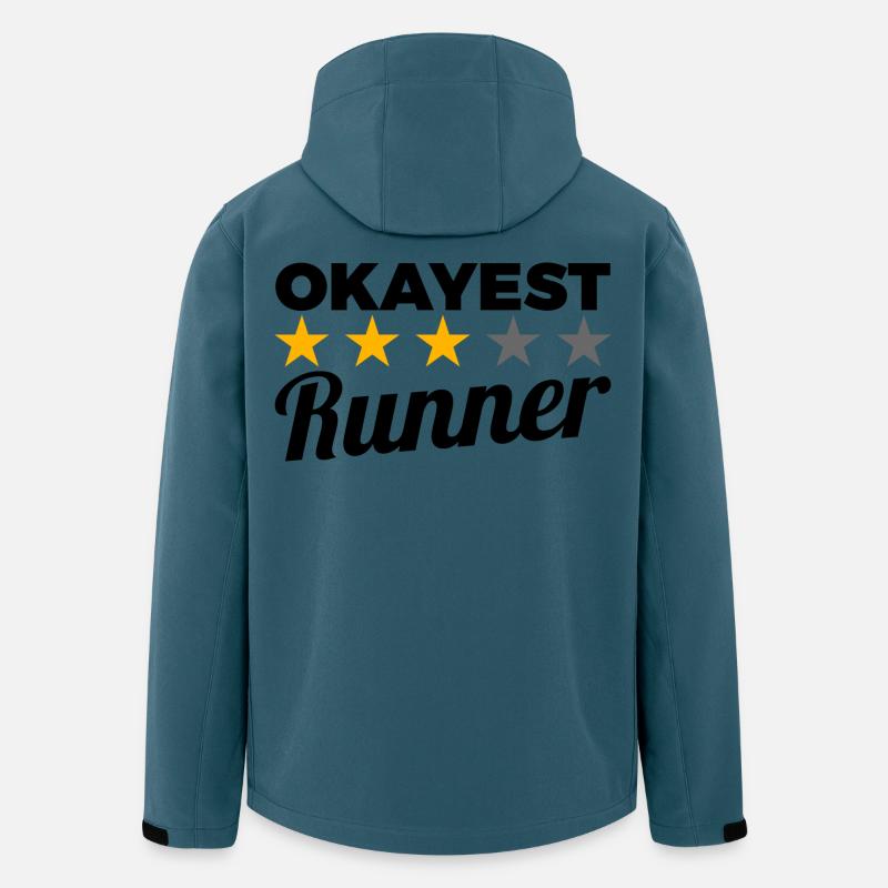 Lustiger Läufer - Recycelte Männer Softshell-Jacke von Stanley/Stella - Dunkles Petrol