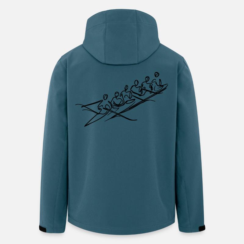 Rudermannschaft - Recycelte Männer Softshell-Jacke von Stanley/Stella - Dunkles Petrol