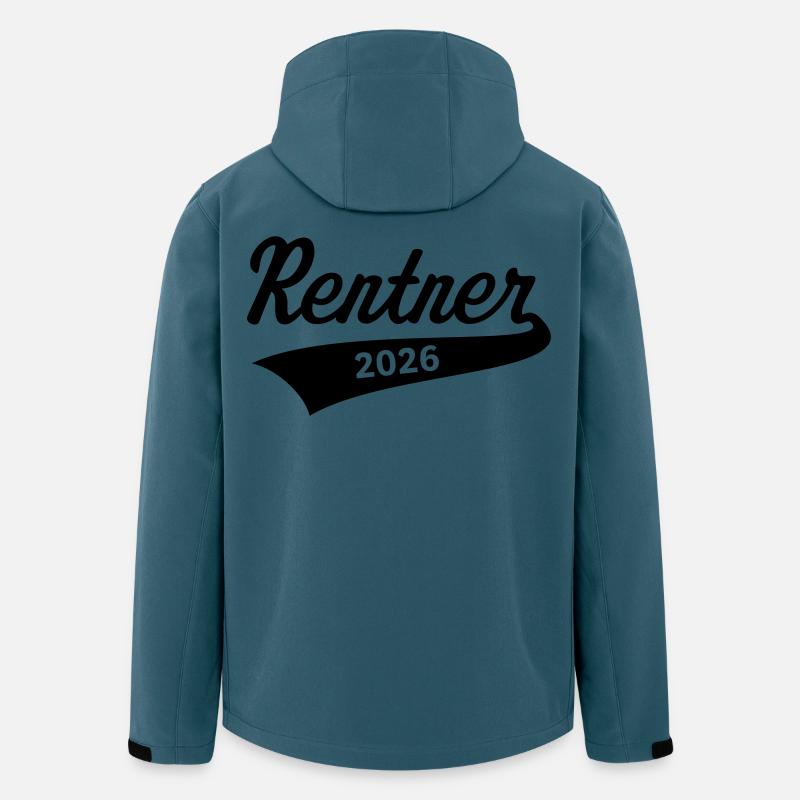 Rentner 2026 (Rente / Ruhestand / Black) - Recycelte Männer Softshell-Jacke von Stanley/Stella - Dunkles Petrol
