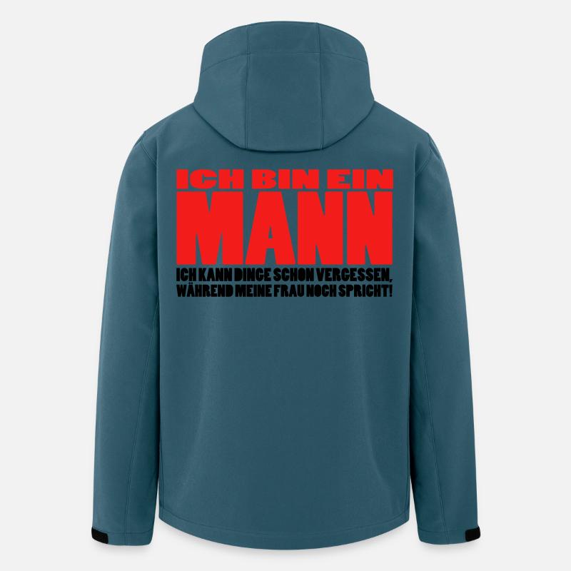 mann spruch witzig männer ehemann ehe - Recycelte Männer Softshell-Jacke von Stanley/Stella - Dunkles Petrol