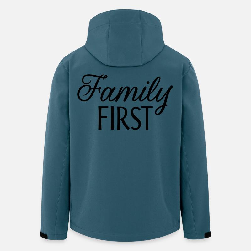 Family First - Recycelte Männer Softshell-Jacke von Stanley/Stella - Dunkles Petrol