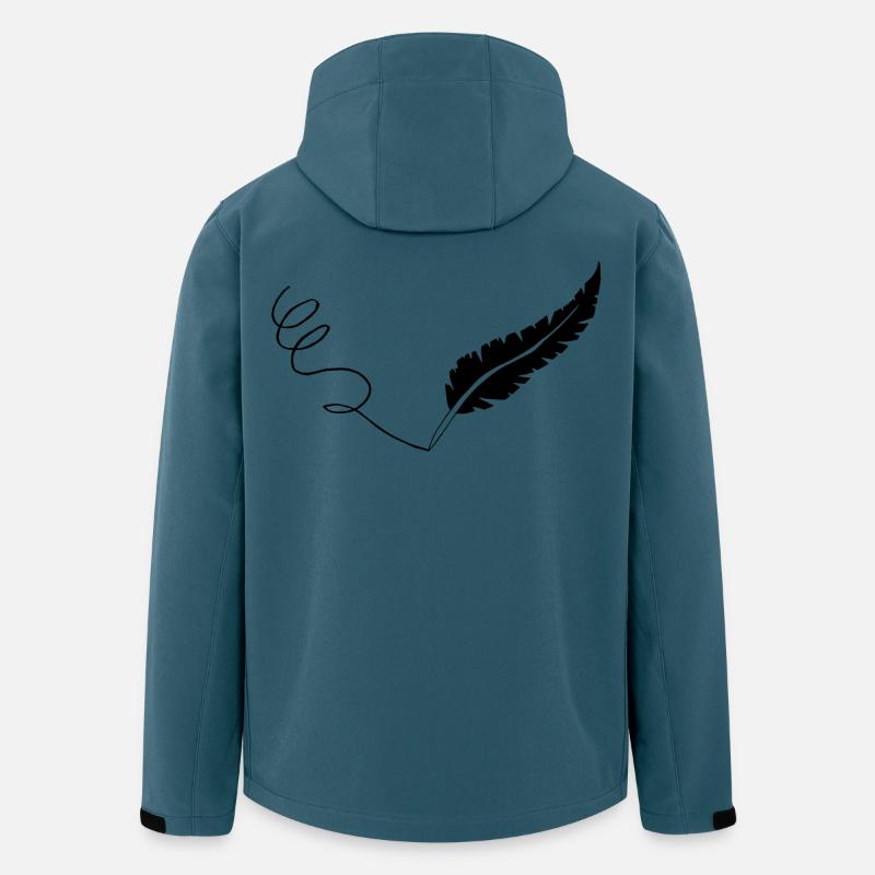 Die schwarze Feder - Recycelte Männer Softshell-Jacke von Stanley/Stella - Dunkles Petrol