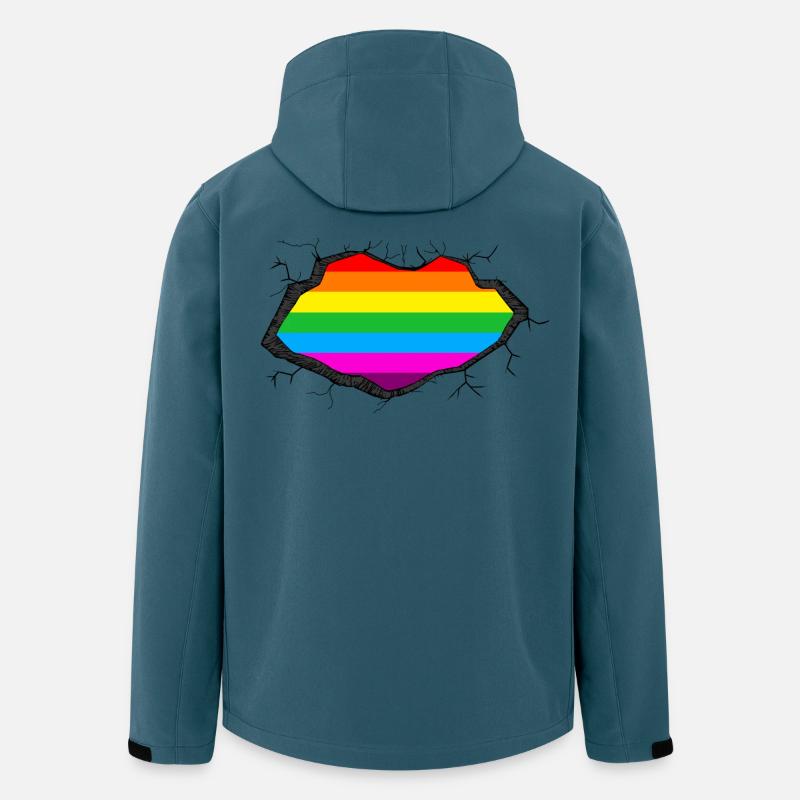 Regenbogen in Mir - Recycelte Männer Softshell-Jacke von Stanley/Stella - Dunkles Petrol