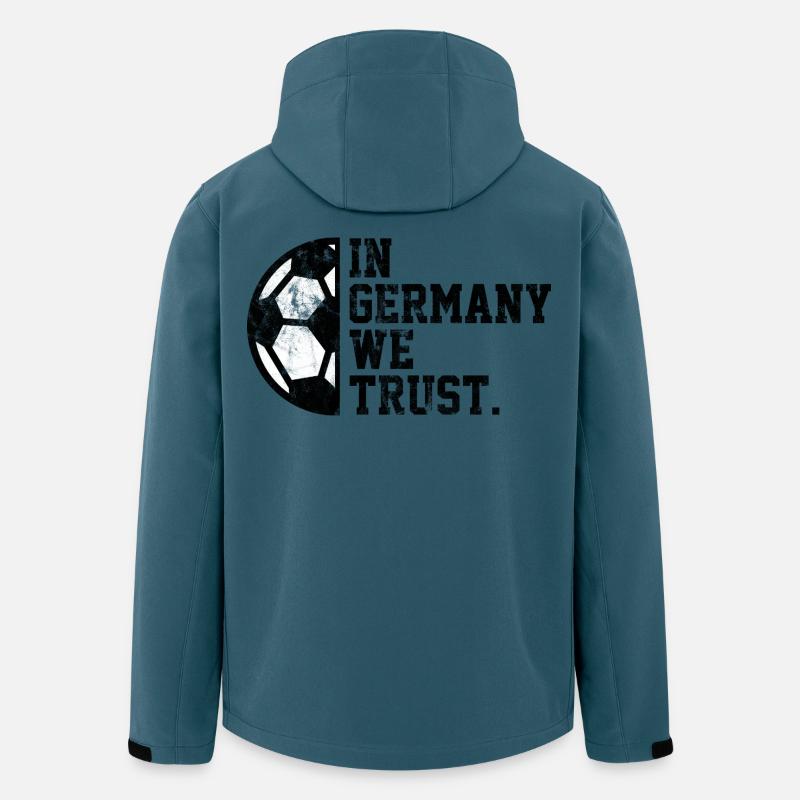 In Germany we Trust - Recycelte Männer Softshell-Jacke von Stanley/Stella - Dunkles Petrol