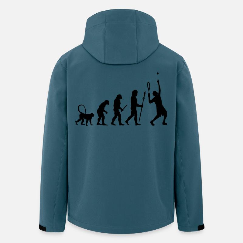 Evolution eines Tennisspielers - Recycelte Männer Softshell-Jacke von Stanley/Stella - Dunkles Petrol