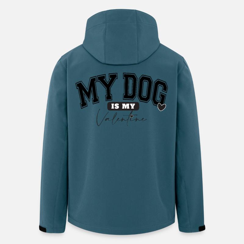 MON CHIEN EST MON VALENTIN - Veste softshell homme en polyester recyclé Stanley/Stella - bleu pétrole foncé