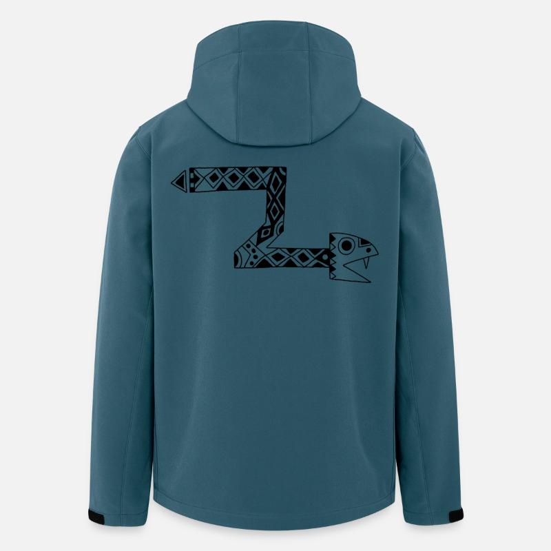 Schwarze Totemschlange - Recycelte Männer Softshell-Jacke von Stanley/Stella - Dunkles Petrol