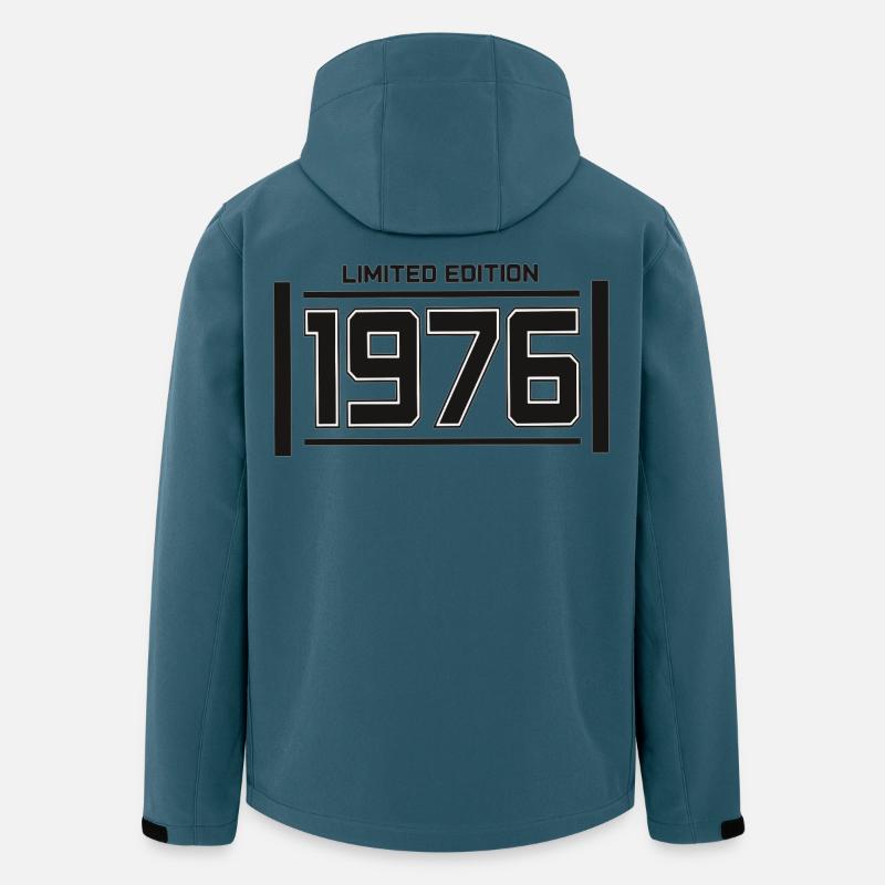 1976 års födelsedagsminimala begränsade utgåva - Softshelljacka herr i återvunnen polyester Stanley/Stella - mörk petrol