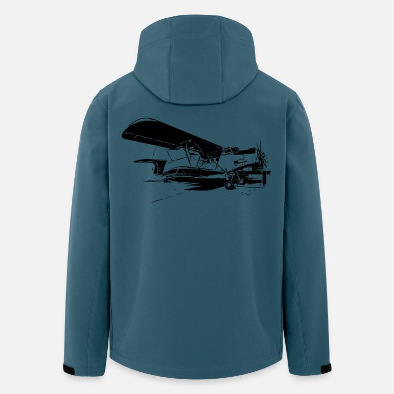 Puissance du géant du ciel - Veste softshell homme en polyester recyclé Stanley/Stella - bleu pétrole foncé