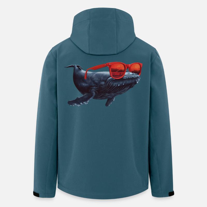 Whale with sunglasses - Men’s Recycled Softshell Jacket by Stanley/Stella - stargazer